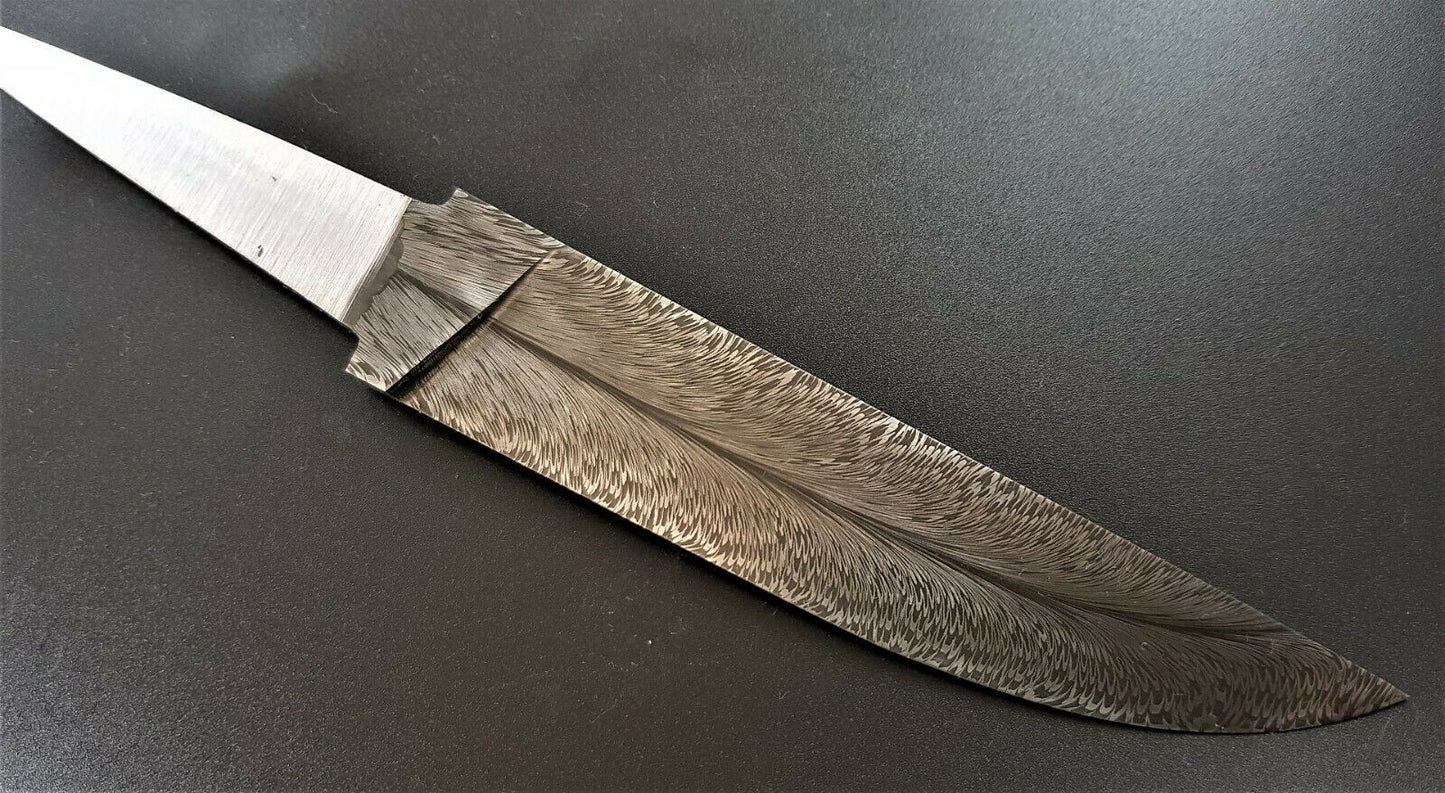 Exklusive Mosaik Damast Klinge Rohling Damascus Steel Messer HRC 60 Handarbeit