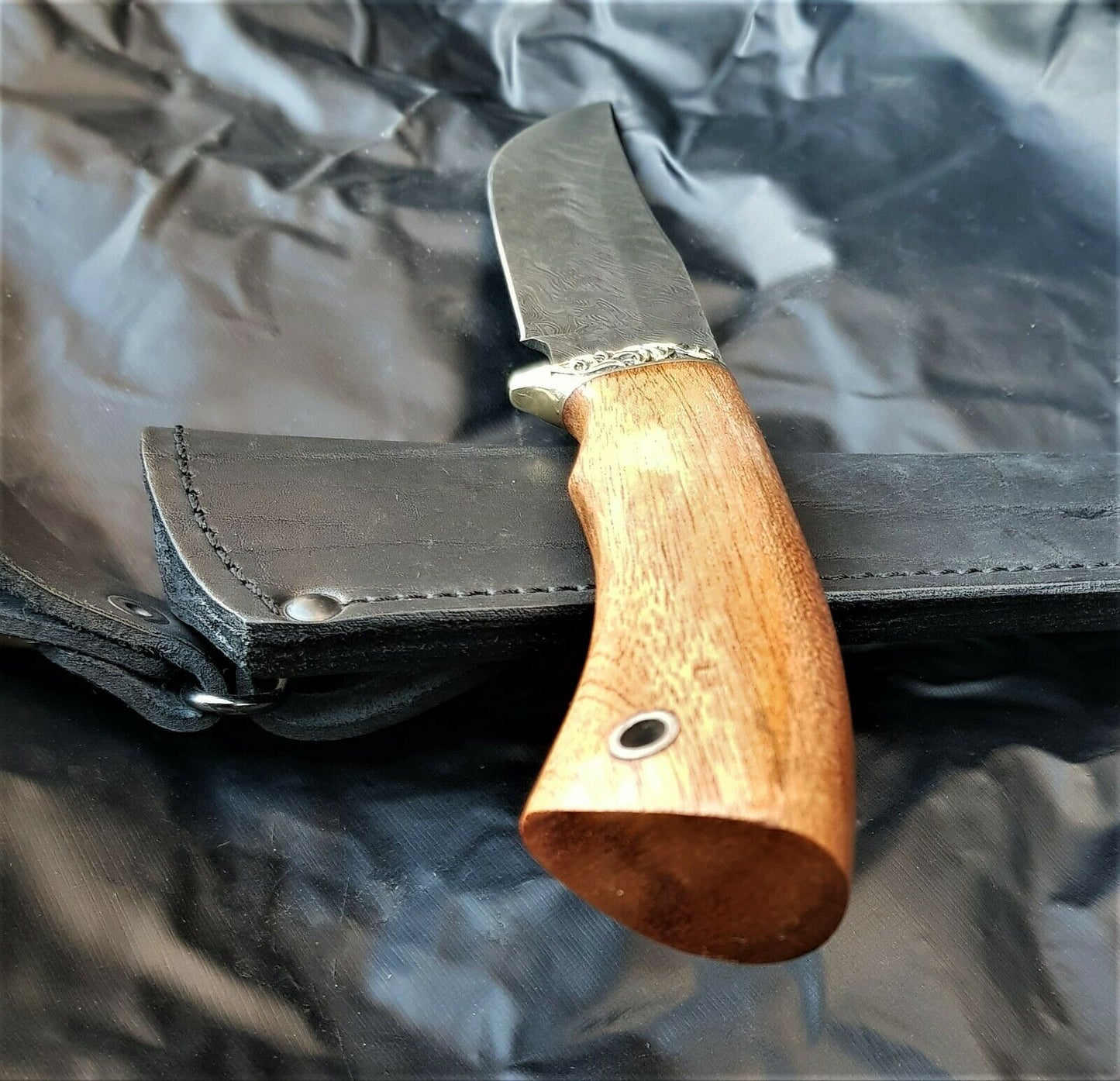 Outdoor Jagd Messer Damast Stahl HRC 62 Handarbeit A.Maruschin Russland Куница