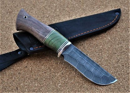 Damaszener Stahl Outdoor Jagd Damast Messer Nazarov Knives  Handarbeit HRC62