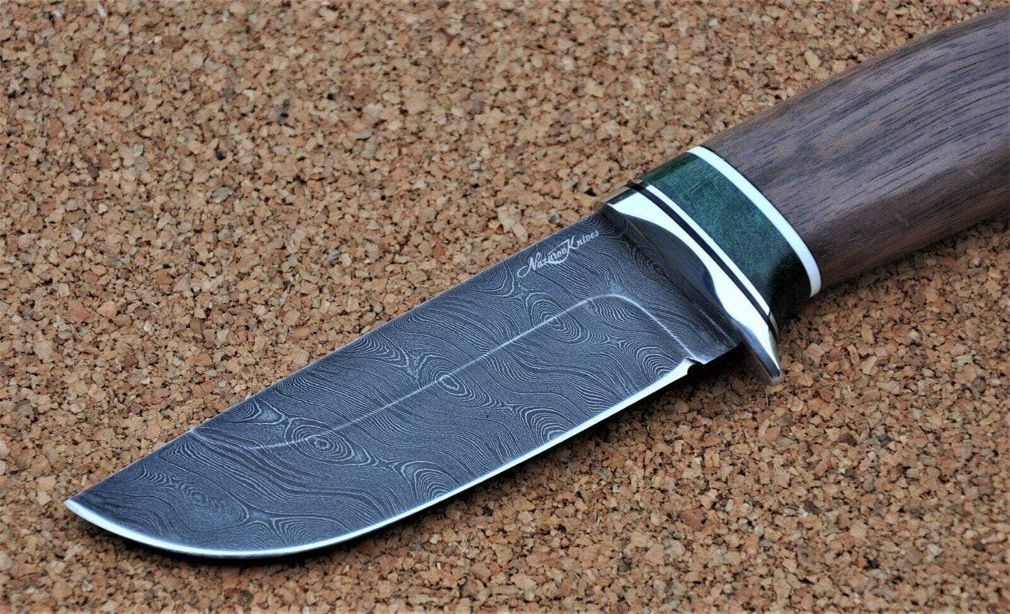 Damaszener Stahl Outdoor Jagd Damast Messer Nazarov Knives  Handarbeit HRC62