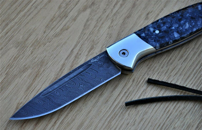 Nazarov Knives Russland Damast Stahl  Outdoor Сова Klappmesser Handarbeit HRC62