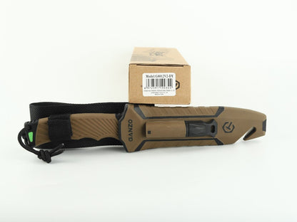 Fahrten Outdoor Freizeit Messer Gurtschneider Feuerstarter Ganzo  G8012V2 HRC 58