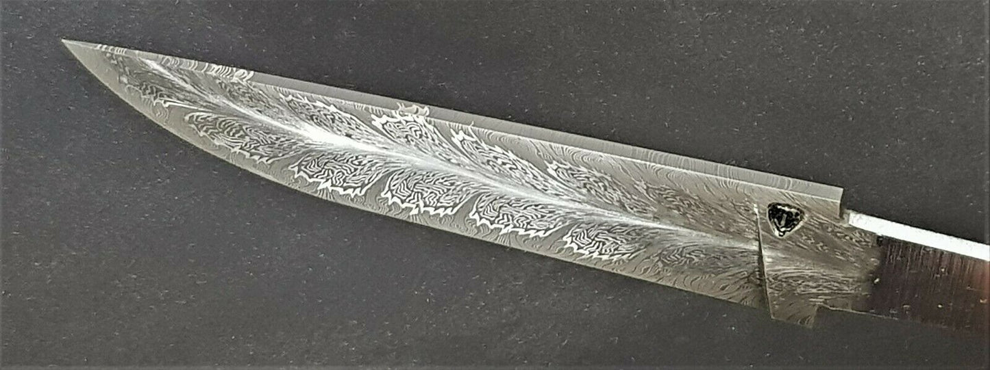 Exklusive Mosaikdamast Klinge  Damascus Steel Messer S.Tikhomirov