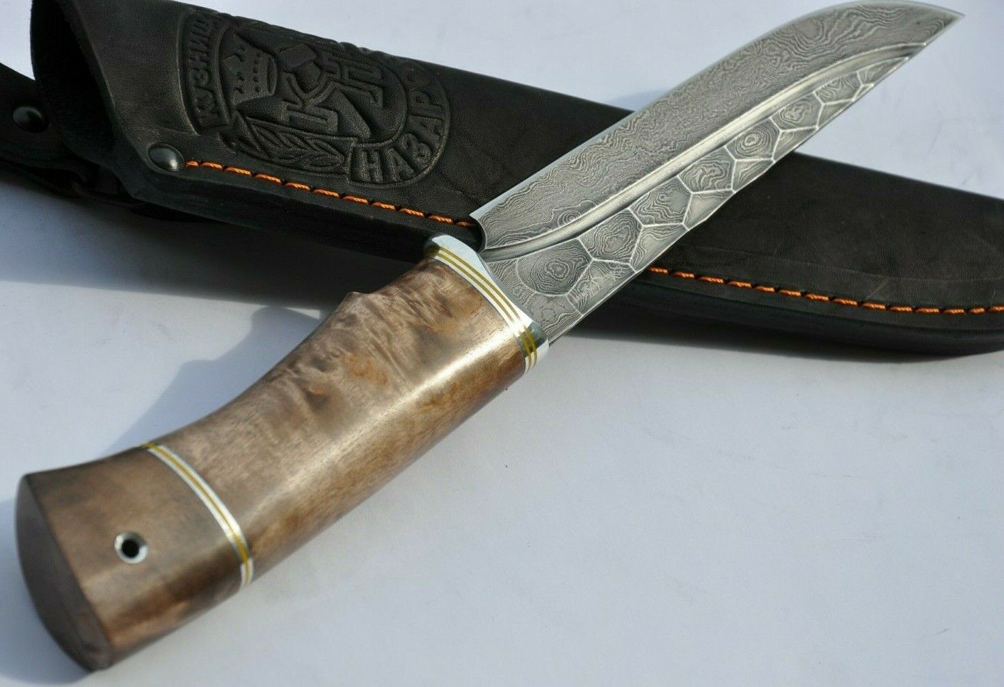 Nazarov Knives Damaszener Stahl Outdoor Jagdmesser