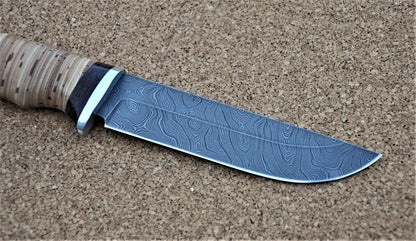 Damaszener Stahl Outdoor Jagd Messer Nazarov Knives Handarbeit HRC62 Косуля