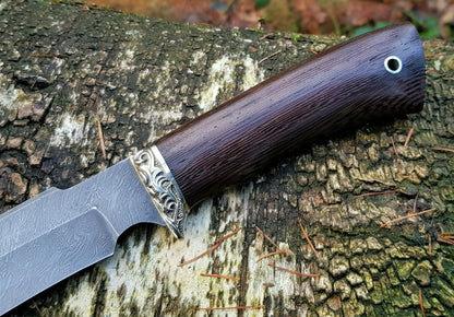 A.Marushin Outdoor Jagdmesser Damaszener Stahl  Handarbeit