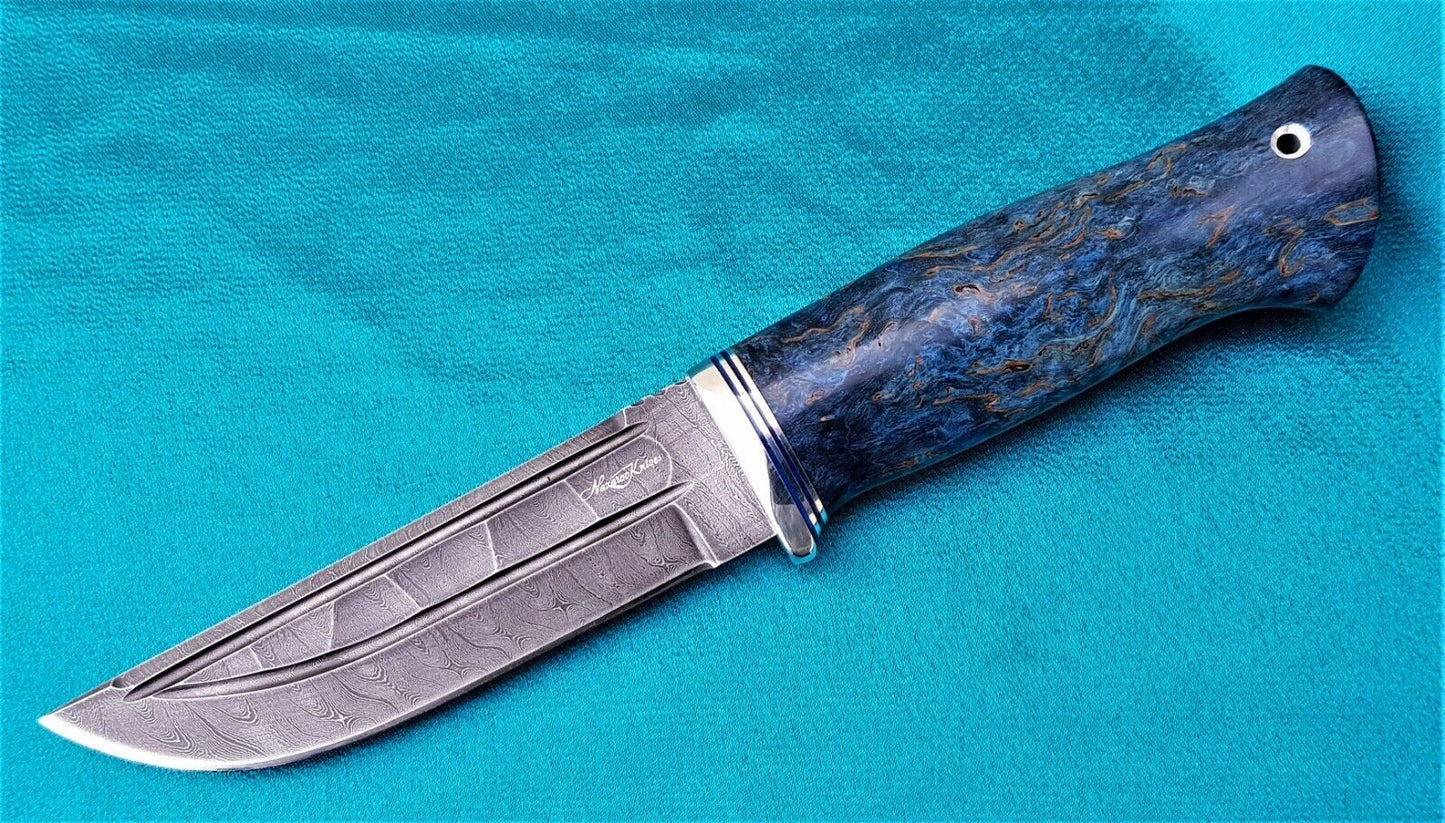 Jagdmesser Damaszener Stahl Nazarov Knives Handarbeit