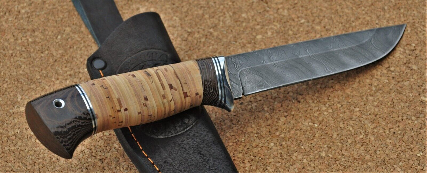 Damaszener Stahl Outdoor Jagdmesser Nazarov Knives