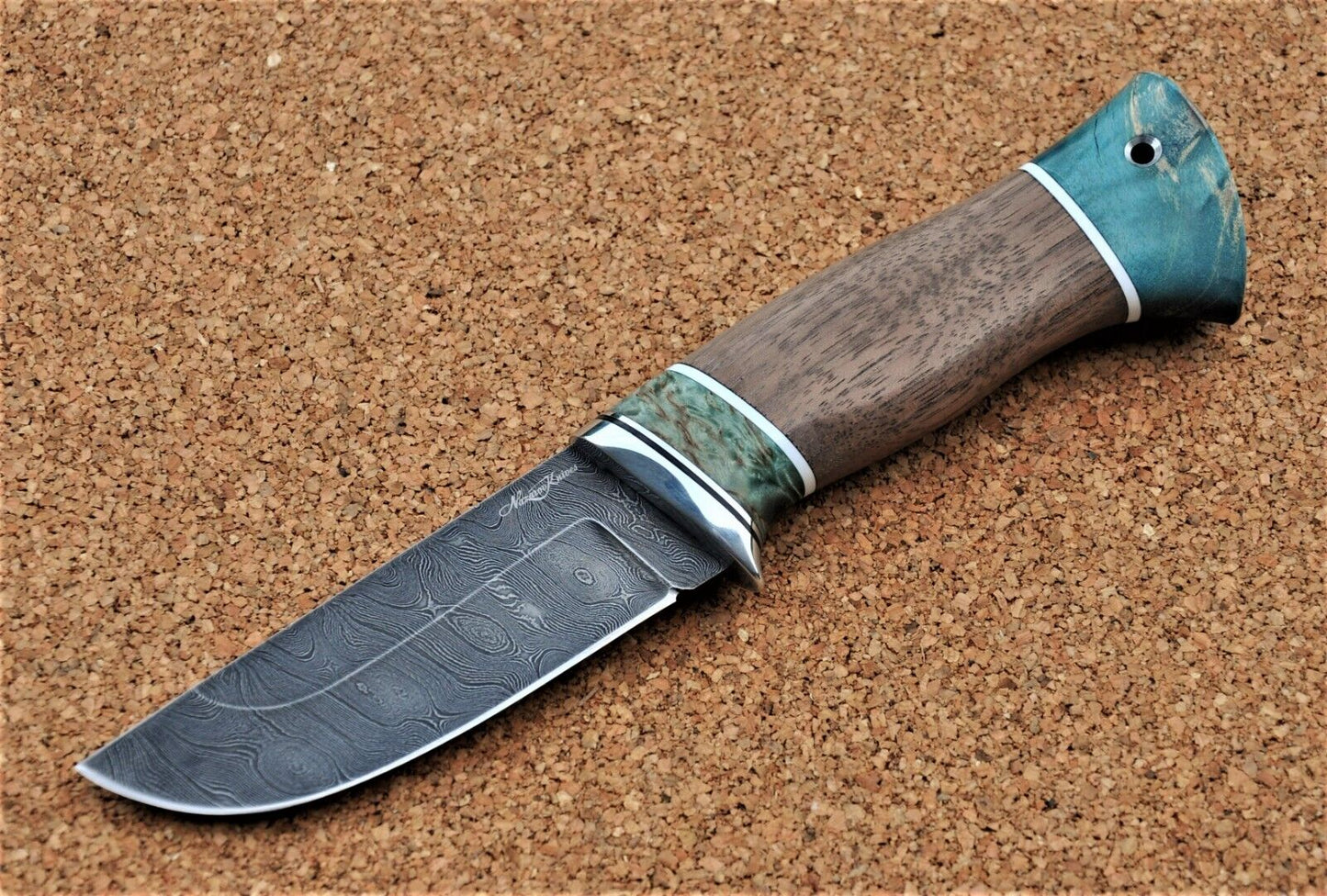 Damaszener Stahl Outdoor Jagd Damast Messer Nazarov Knives  Handarbeit HRC62