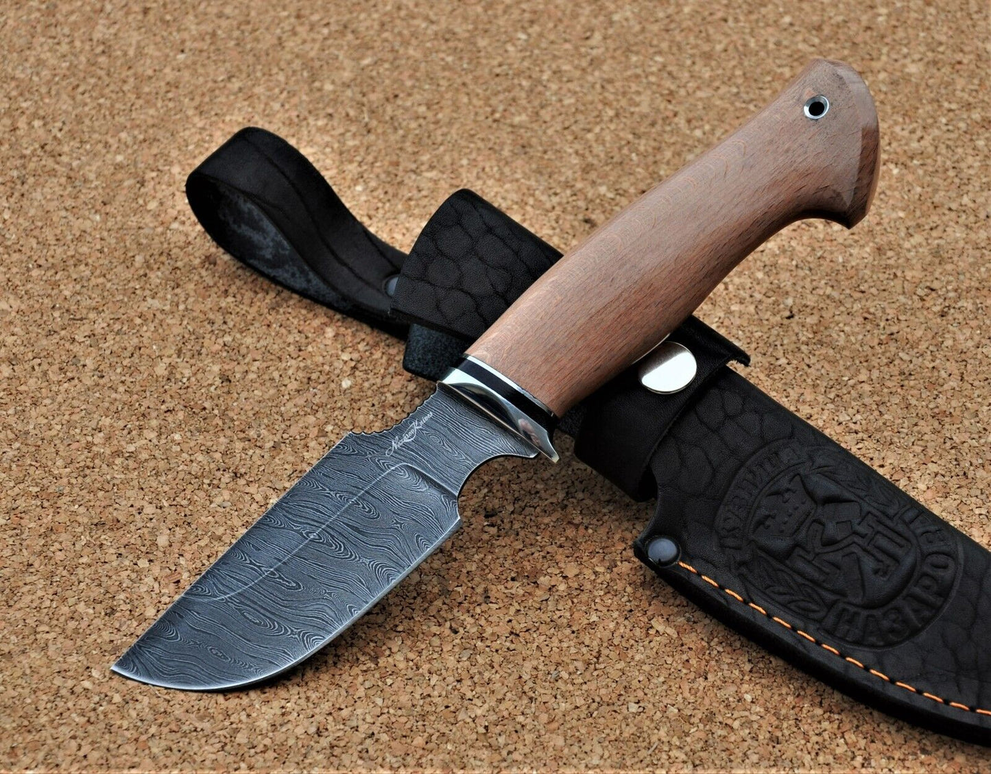 Damaszener Stahl Outdoor Jagd Damast Messer Nazarov Knives  Handarbeit HRC62