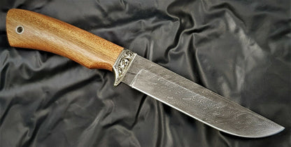 A.Marushin  Outdoor Jagdmesser Damaszener Stahl  Handarbeit