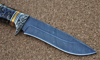 Damaszener Stahl Outdoor Jagdmesser Nazarov Knives  Handarbeit