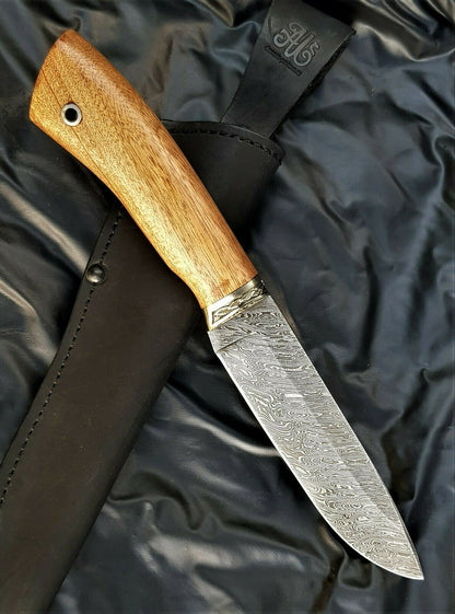 A.Marushin Outdoor Jagdmesser Damaszener Stahl Handarbeit