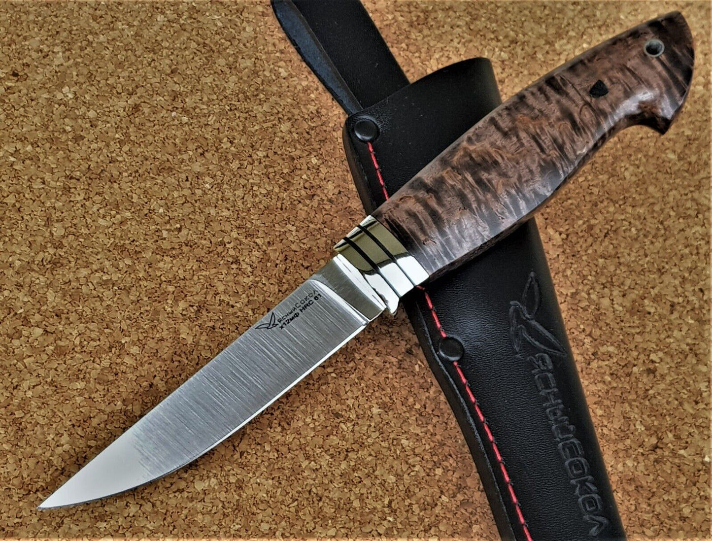 H12MF Stahl Outdoor Jagd Messer Yasniy Sokol Russland Handarbeit HRC 61 Соболь