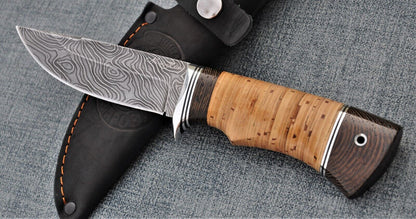 Nazarov Knives Russland Damaszener Stahl Outdoor Messer гепард Handarbeit HRC62