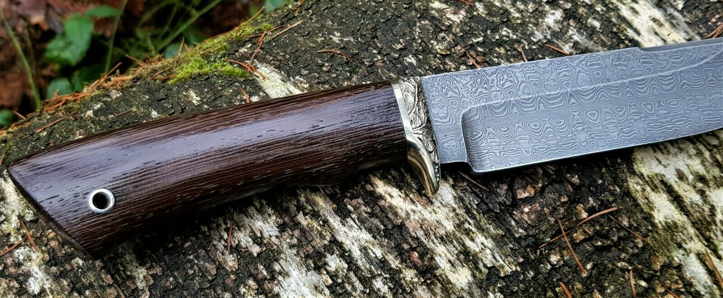 A.Marushin Outdoor Jagdmesser Damaszener Stahl Handarbeit